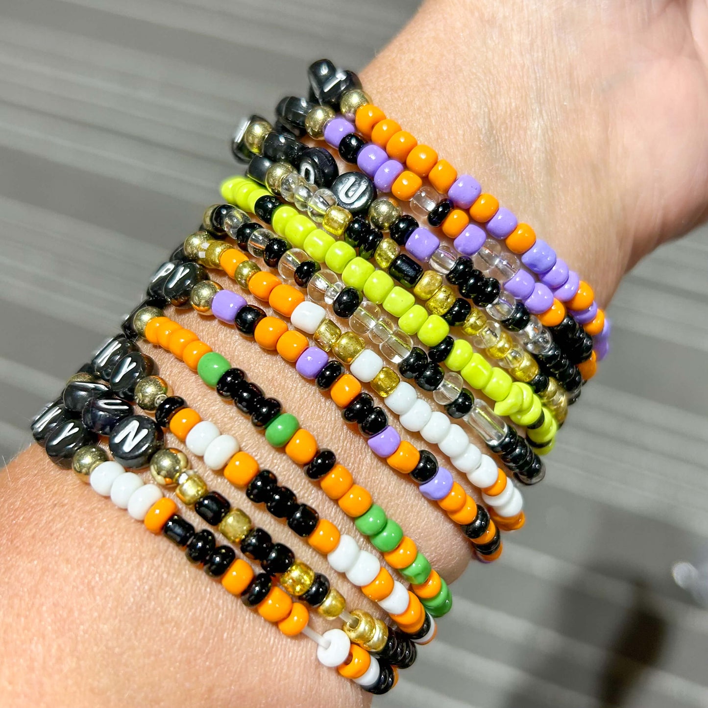 Halloween words stretch bracelets ~ 2 FOR $12!!