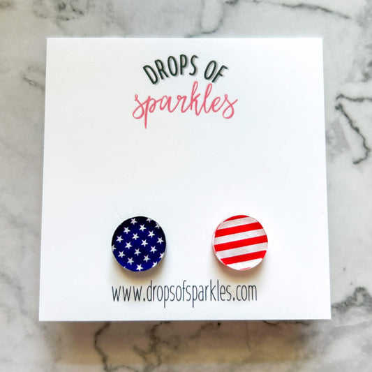 Stars and Stripes collection stud earrings